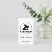 Horse ranch logo reining westerne schuur branding visitekaartje (Staand voorkant)