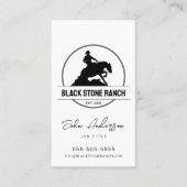 Horse ranch logo reining westerne schuur branding visitekaartje (Voorkant)