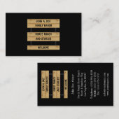 Horse Ranch Stables Cattle Boerderij Black Visitekaartje (Voorkant / Achterkant)