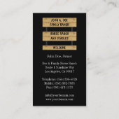 Horse Ranch Stables Cattle Boerderij Black Visitekaartje (Achterkant)