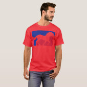 Horse red blue sport friend t-shirt (Voorkant volledig)
