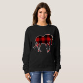 Horse Red Buffalo Pset Hare Mare Matching PJ Fami Trui (Voorkant volledig)