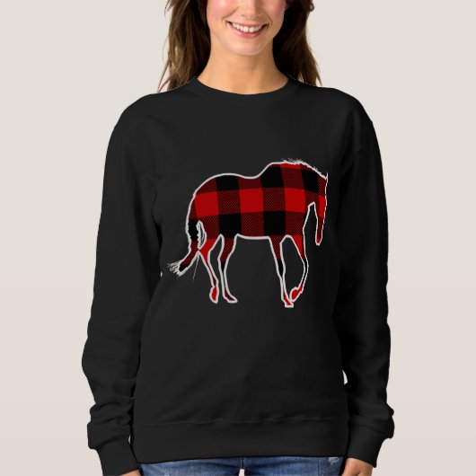 Horse Red Buffalo Pset Hare Mare Matching PJ Fami Trui (Voorkant)