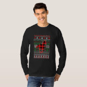 Horse Red Plaid Ugly Christmas Sweater Funny  T-shirt (Voorkant volledig)