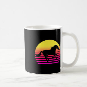 Horse Retro 80s Horse Gift Paardrijden Paardrijden Koffiemok