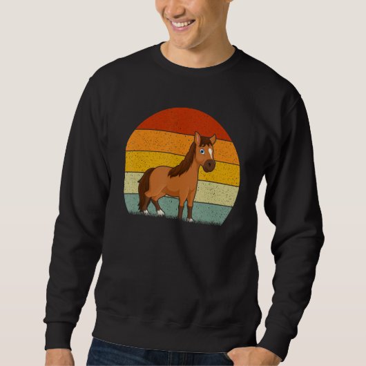 Horse Retro Style Vintage Trui (Voorkant)