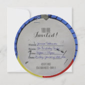 Horse Ribbon 13th Birthday Party Invitation Kaart (Achterkant)