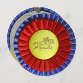 Horse Ribbon 13th Birthday Party Invitation Kaart (Voorkant / Achterkant)