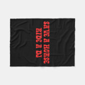 Horse, Ride A Dj, Funny Puns, Audacious, Parody  Fleece Deken (Voorkant (Horizontaal))