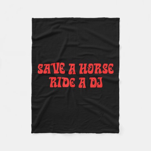 Horse, Ride A Dj, Funny Puns, Audacious, Parody  Fleece Deken (Voorkant)
