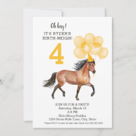 Horse Ride Birthday //Oh Hay Het is jouw geboorte- Kaart