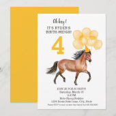 Horse Ride Birthday //Oh Hay Het is jouw geboorte- Kaart (Voorkant / Achterkant)