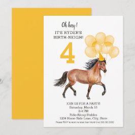 Horse Ride Birthday //Oh Hay Het is jouw geboorte- Kaart