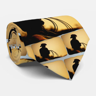 Horse Rider en Rope tegen de zon Stropdas