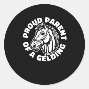 Horse Rider Gelding - Paardrijden Ronde Sticker