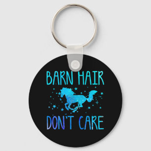 Horse Rider Gift Barn Hair Don't Care Funny Horse Sleutelhanger