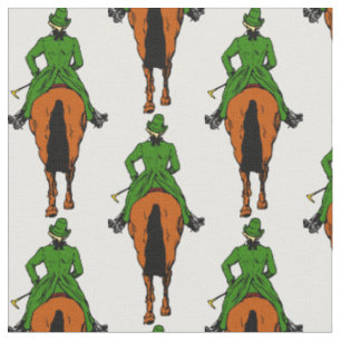  Horse Rider Green Coat Stof