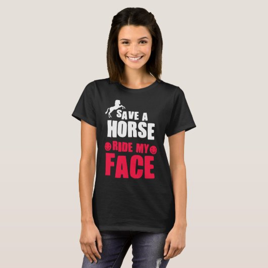 Horse Rider Horseback die een paard redt T-shirt (Voorkant volledig)