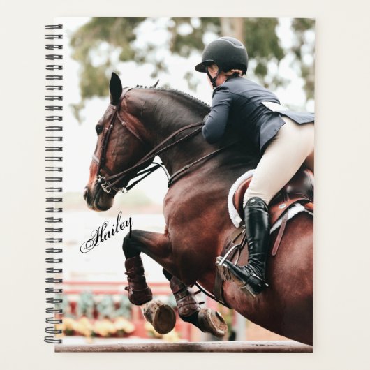 Horse & Rider Hunter Jumper Paardenpaard Show Planner (Voorkant)