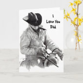 HORSE RIDER, ILove YouDad Kaart (Gele Bloem)