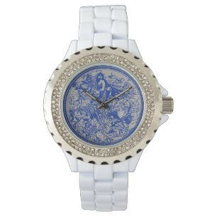 Horse Rider White Enamel Girls Watch Horloge