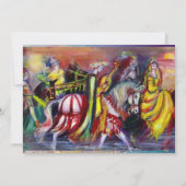 HORSE RIDERS IN NACHT, Blauw Paars, Roze Sparkles (Achterkant)