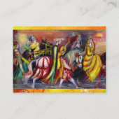 HORSE RIDERS IN NACHT felgele goudsparken Visitekaartje (Achterkant)