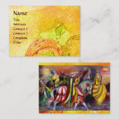 HORSE RIDERS IN NACHT felgele goudsparken Visitekaartje (Voorkant / Achterkant)