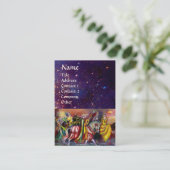 HORSE RIDERS, MUZIEK IN DE NACHT Fantasy Blue Visitekaartje (Staand voorkant)