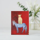 Horse Riding Bob Briefkaart (Staand voorkant)