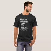 Horse Riding Boy Definition Sports T-shirt (Voorkant volledig)