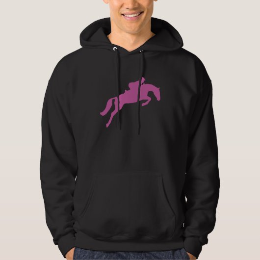 Horse Riding English Equestrian Hunter Jumper T Hoodie (Voorkant)