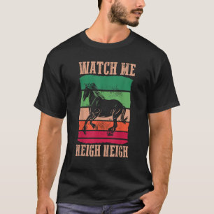 Horse Riding Equestrian Retro Let op Negen T-shirt