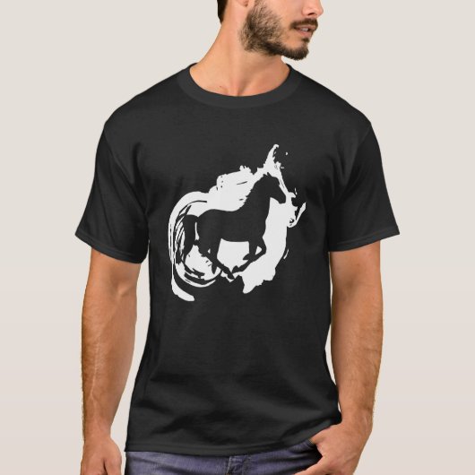 Horse Riding Equestrianisme Art T-shirt (Voorkant)