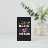 Horse Riding Girl Barn Equestrian Love Visitekaartje (Staand voorkant)