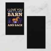 Horse Riding Girl Barn Equestrian Love Visitekaartje (Voorkant / Achterkant)