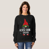 Horse Riding Gnome Family Group Christmas Party Pa Trui (Voorkant volledig)