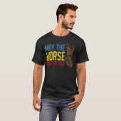 Horse Riding Haflinger familie T-shirt (Voorkant volledig)