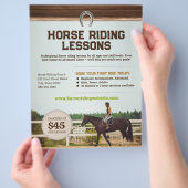 Horse Riding Lessons Flyer Template (Hand)