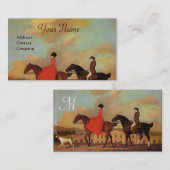 HORSE RIDING Monogram Visitekaartje (Voorkant / Achterkant)