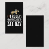 Horse Riding Pony Funny Horseback Horse Lover Visitekaartje (Voorkant / Achterkant)