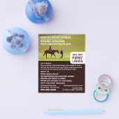 Horse Riding Portret, Riding Instructor, Academie Flyer (Enkel)