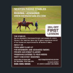 Horse Riding Portret, Riding Instructor, Academie Flyer<br><div class="desc">Paardenrennen portret,  Riding Instructor,  Academie Adverteren brochures door de Visitekaartje winkel.</div>