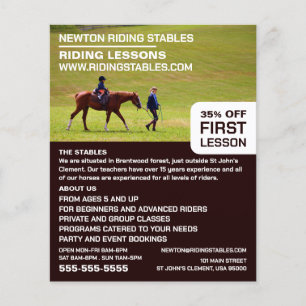Horse Riding Portret, Riding Instructor, Academie Flyer