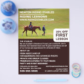 Horse Riding Portret, Riding Instructor, Academie Flyer (Enkel)