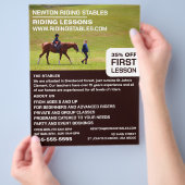 Horse Riding Portret, Riding Instructor, Academie Flyer (Hand)