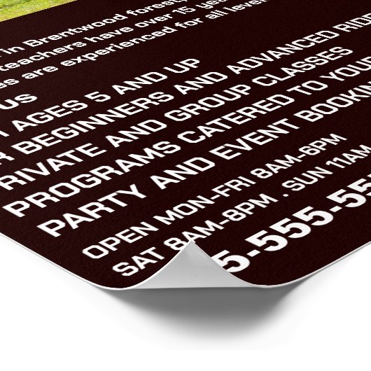 Horse Riding Portret, Riding Instructor, Academie Poster (Hoek)