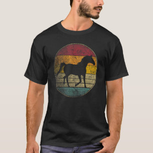 Horse Riding Racing Barn Boerderij Gif Retro T-shirt