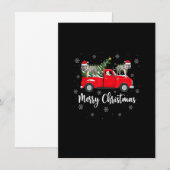Horse Riding Red Truck Xmas Merry kerst Kaart (Voorkant / Achterkant)