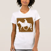 Horse Riding Road Sign Womens T-Shirt (Voorkant)